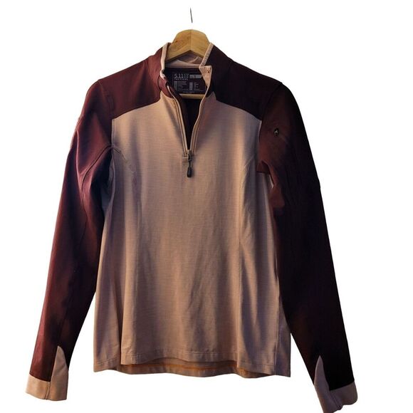 5.11 Tactical Rapid‎ Half Zip Pink Red Trim Women’s Size Small Lightweight - Picture 2 of 8